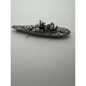 Vintage Die-Cast Metal Replica WWII Battleship Pencil Sharpener